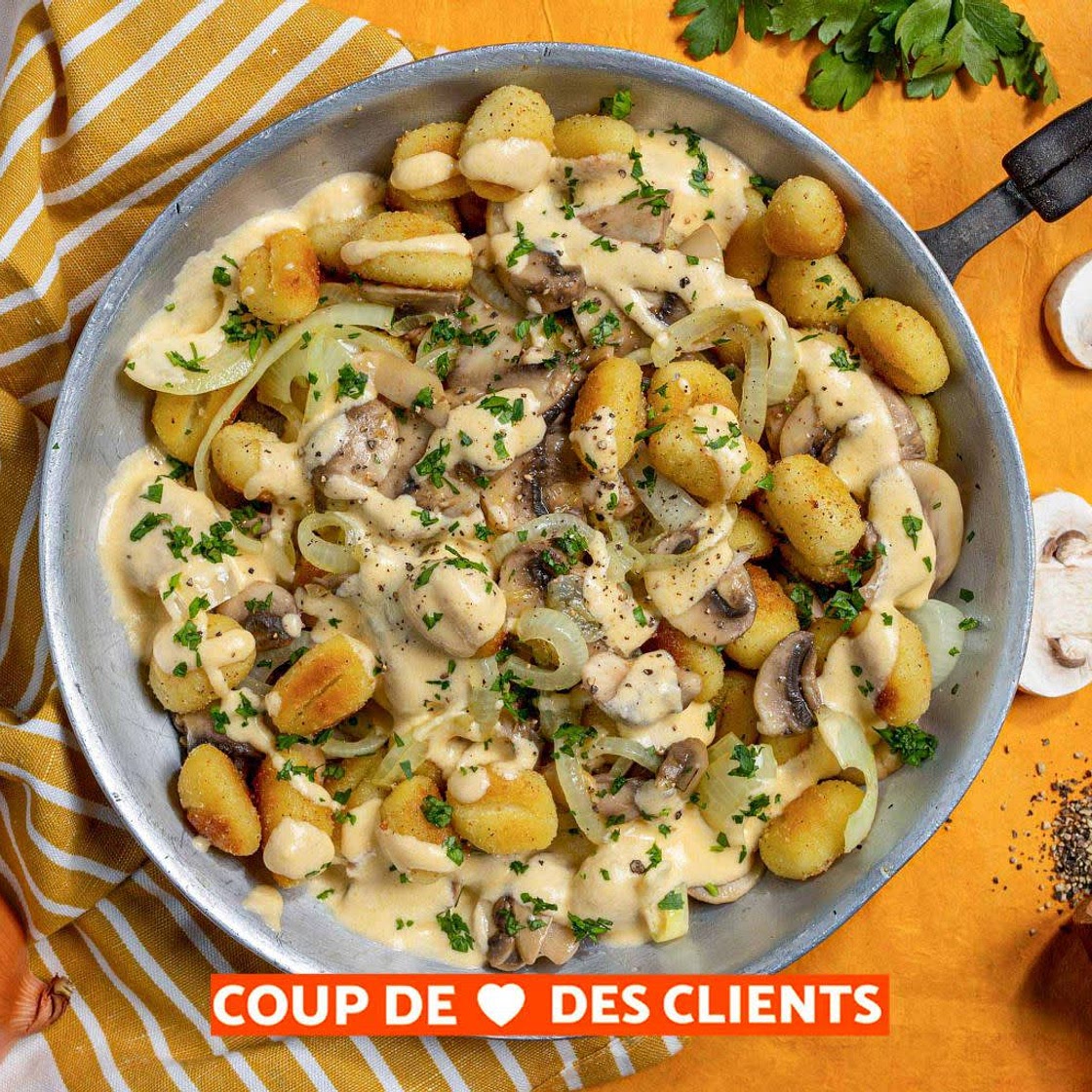 Gnocchi à la crème de cheddar et persil