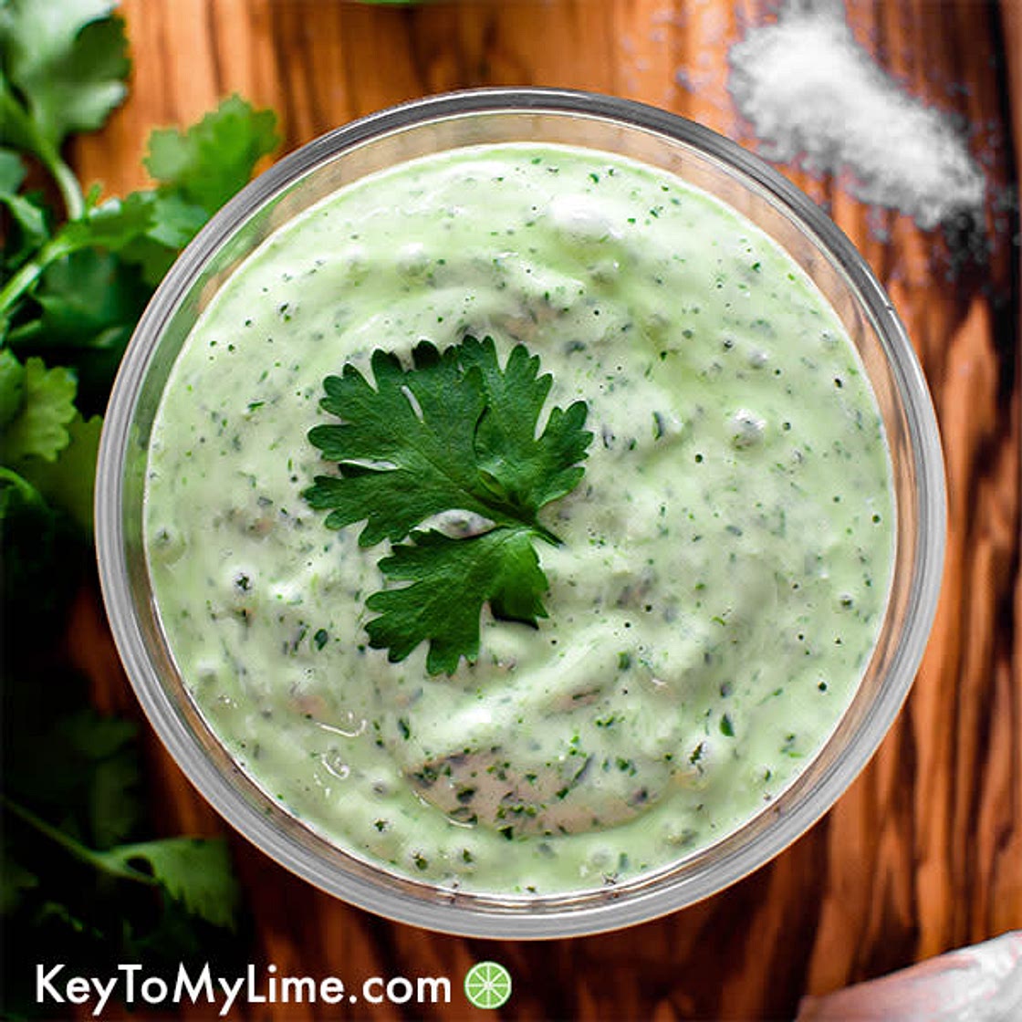 Poblano and cilantro green sauce