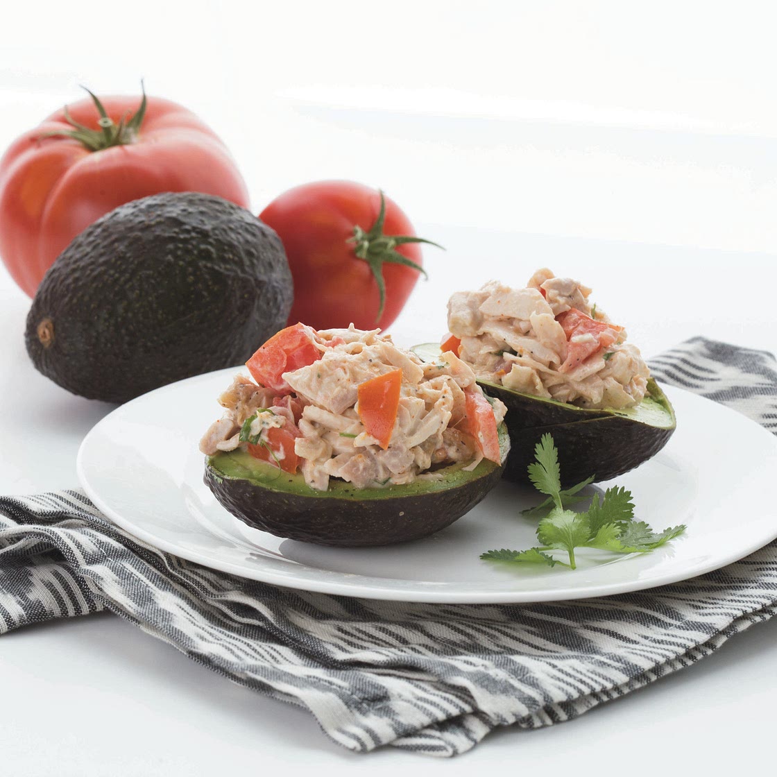 Southwestern Chicken Stuffed Avocados