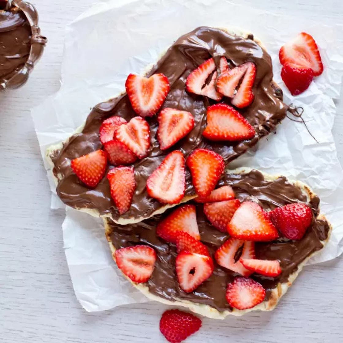 Pizza de Chocolate con Fresas