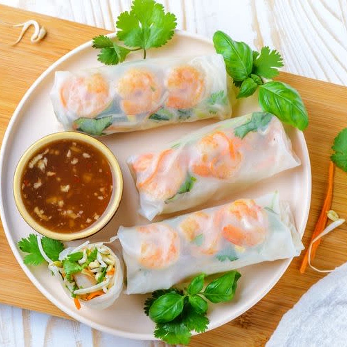 Fresh Prawn Spring Rolls