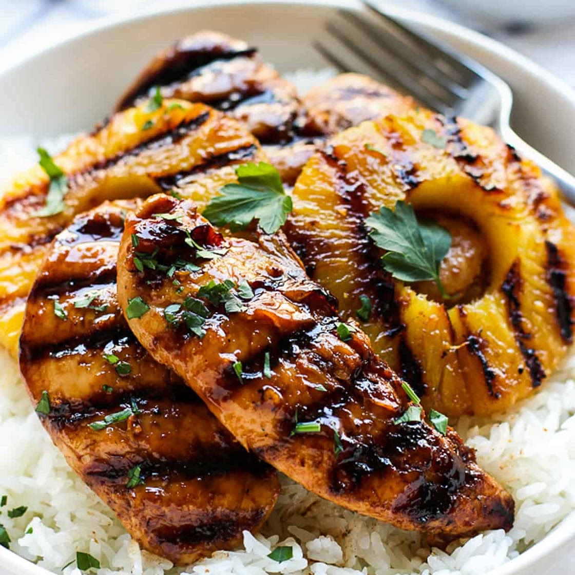 Hawaiian Chicken with Coconut Rice