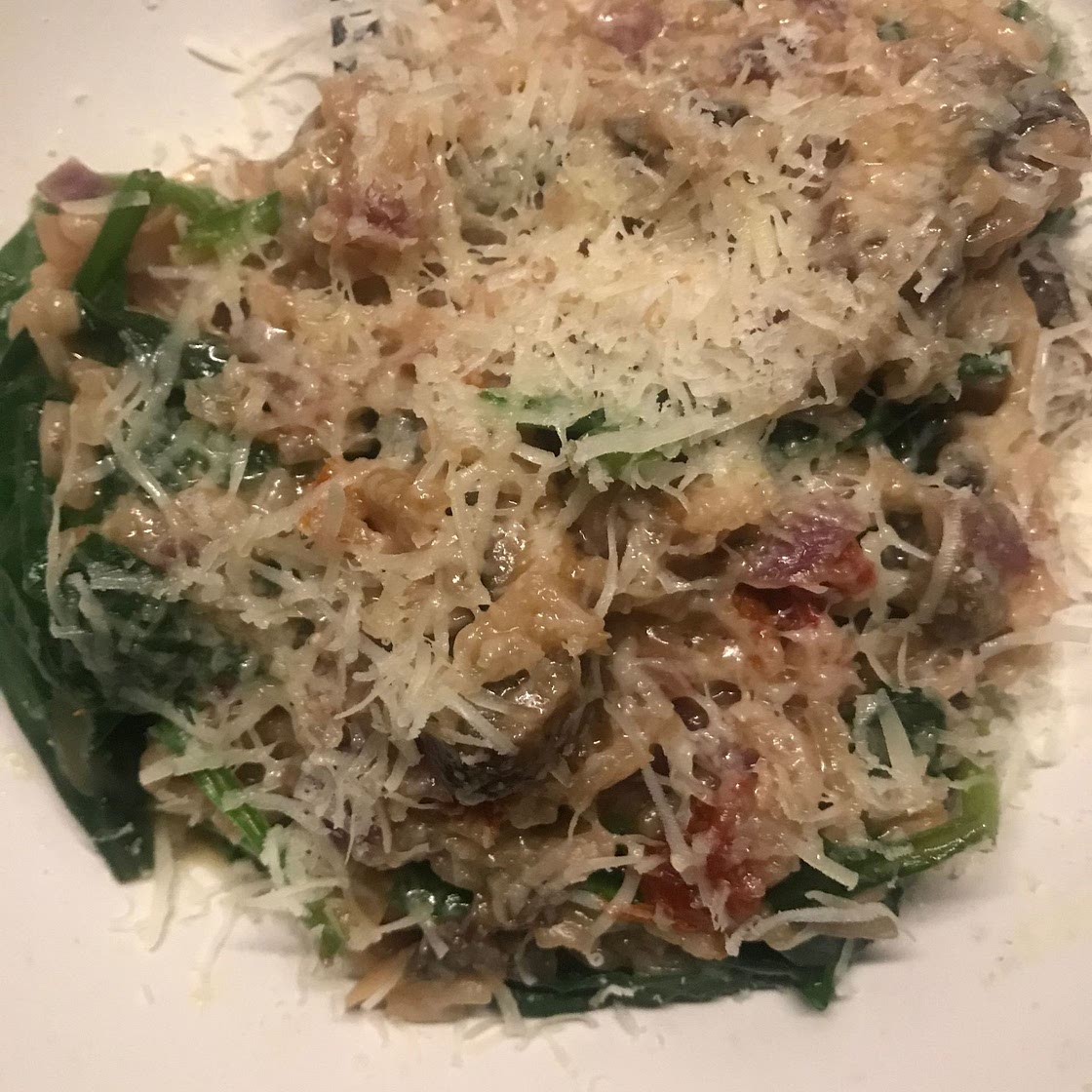 Mushroom & spinach risotto