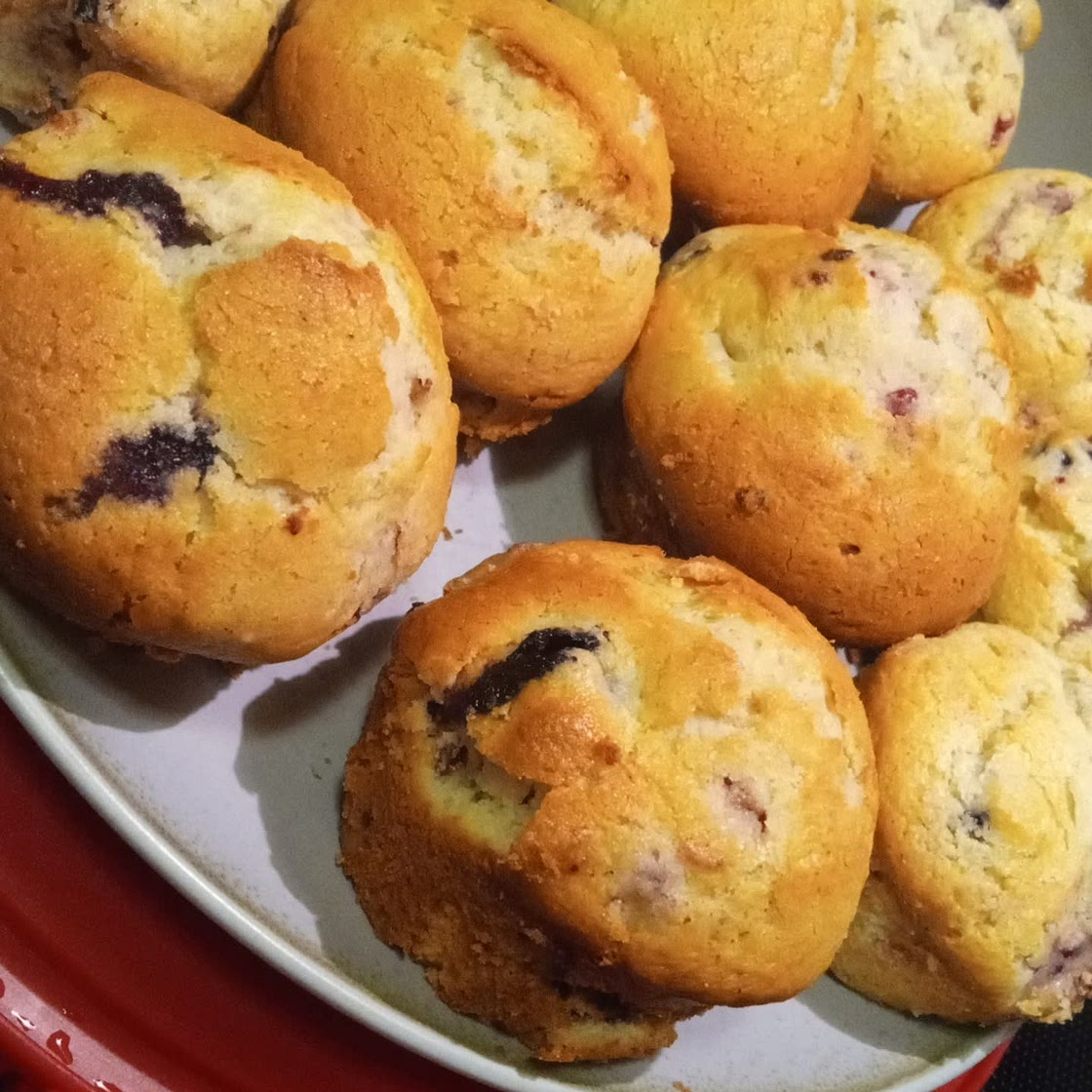 Triple berry muffins