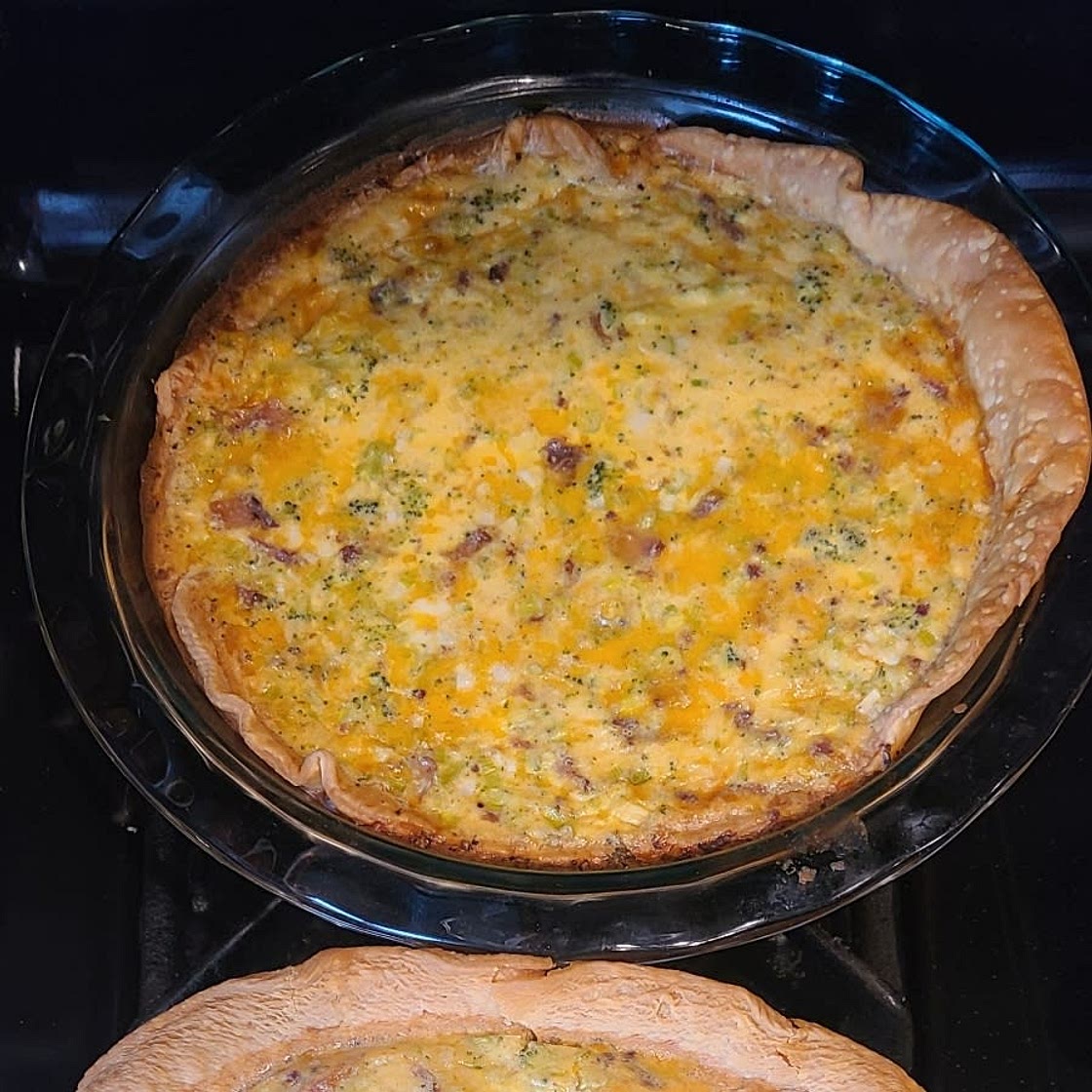 Deep Dish Bacon and Broccoli Quiche