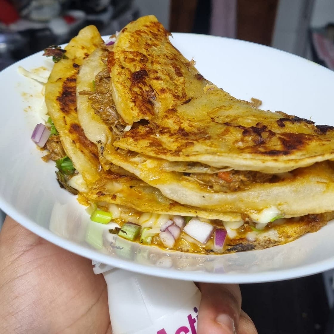 Slow Cooker Curried Lamb Paratha Tacos