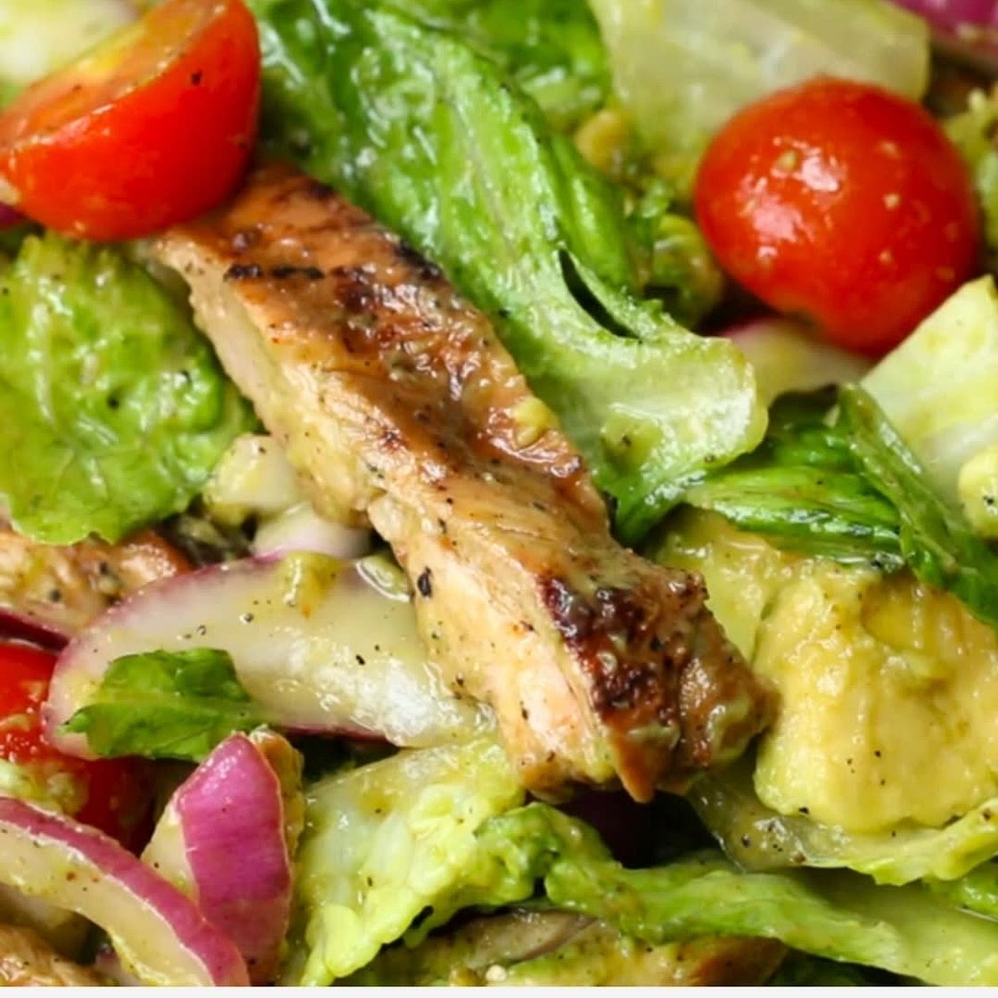 Honey-Lime Chicken and Avocado salad