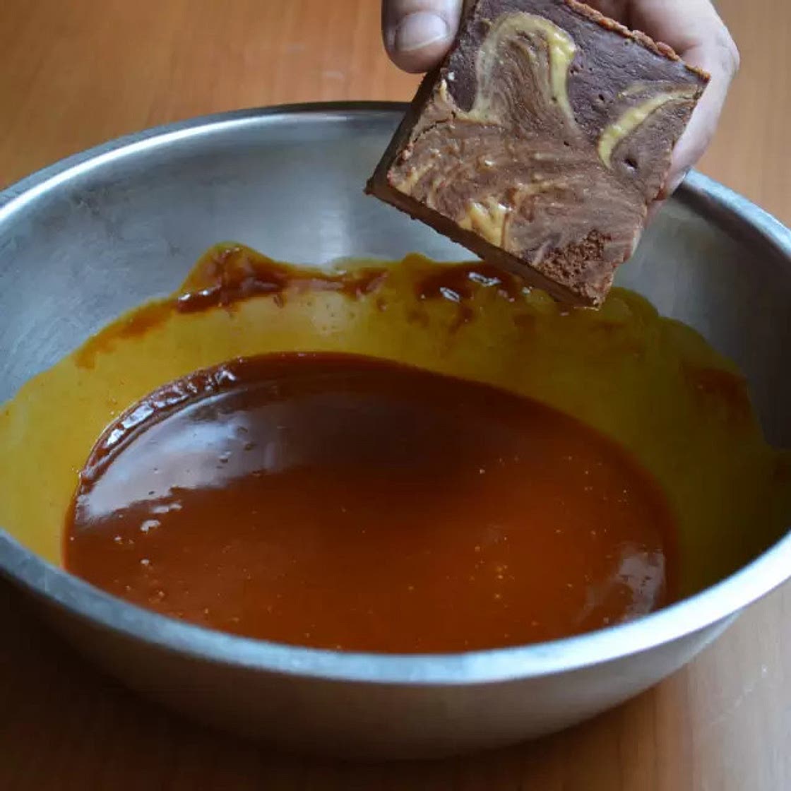 Brownie BBQ Miel Hunts marmoleado con Cheesecake