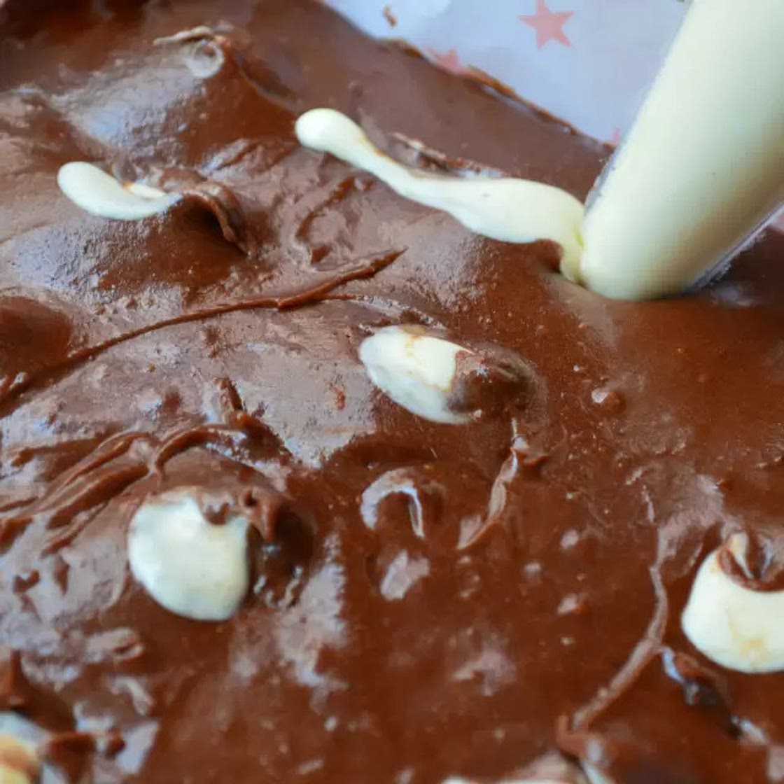 Brownie BBQ Miel Hunts marmoleado con Cheesecake