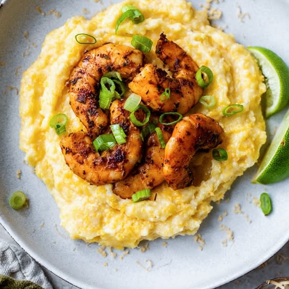 Blackened Shrimp and Grits