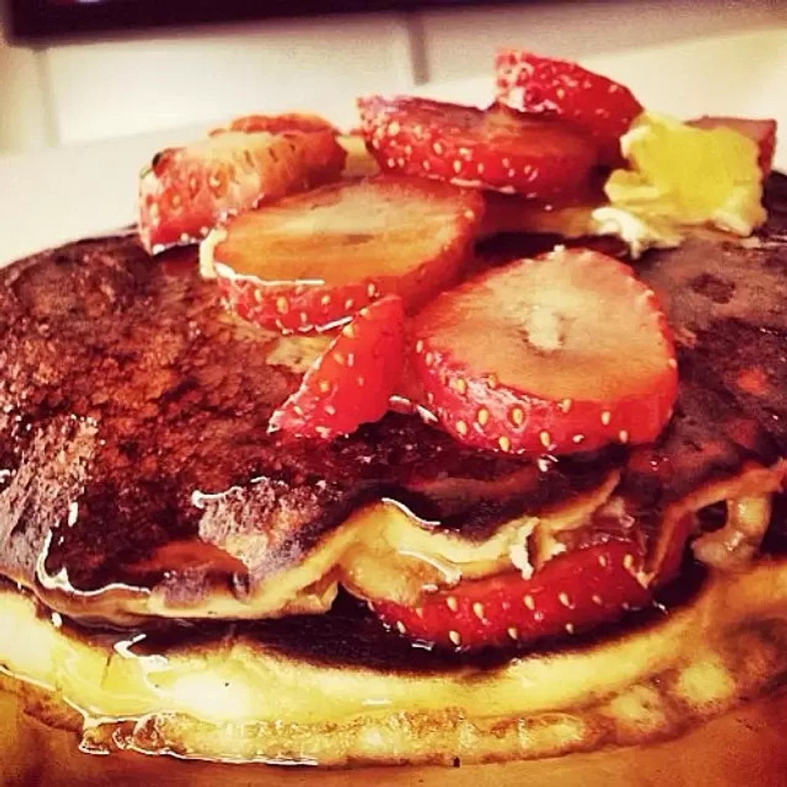 Hotcakes con Fresas