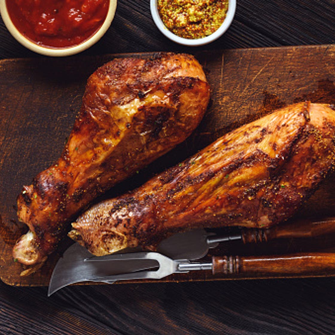Muslos de pavo al horno