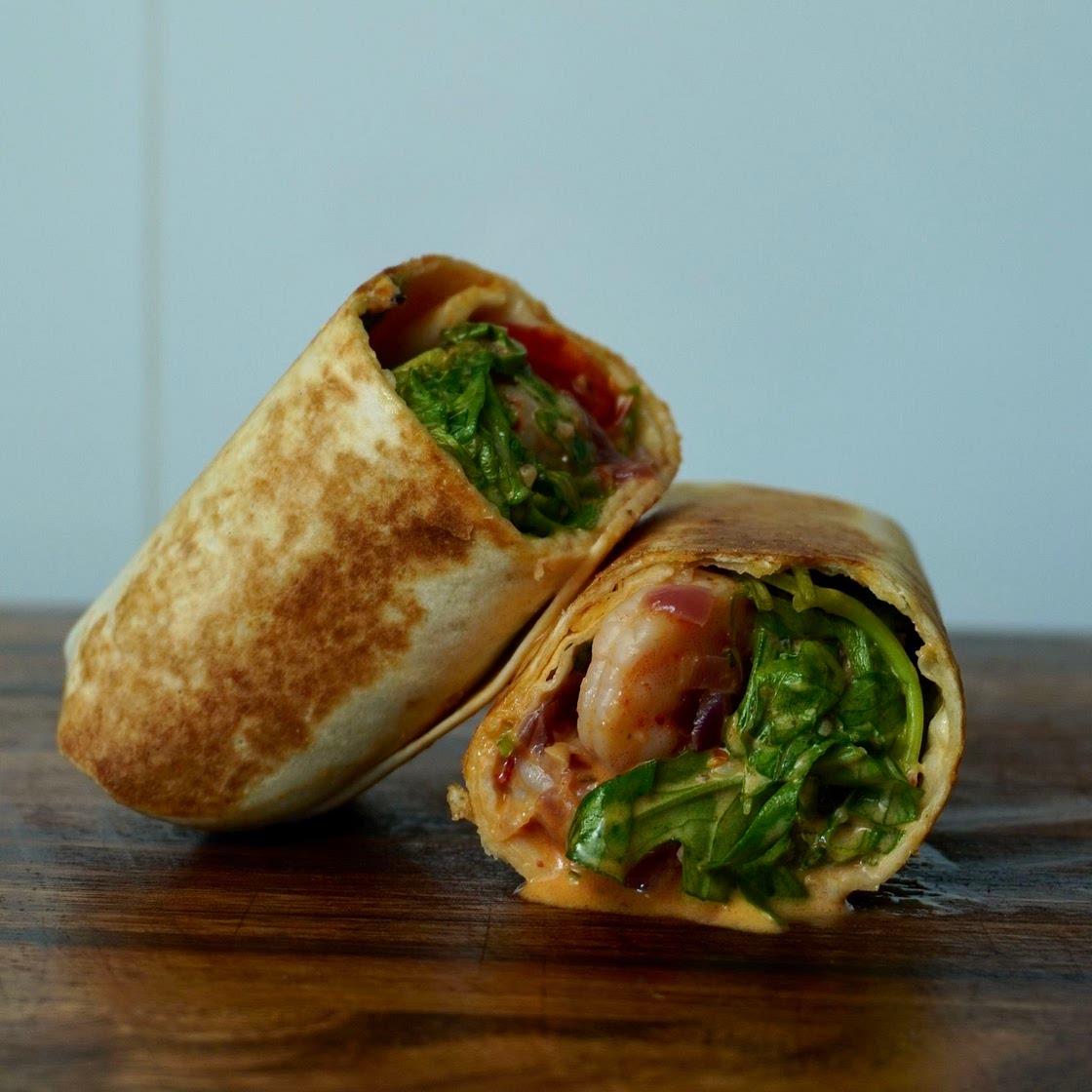 Summer prawn wrap