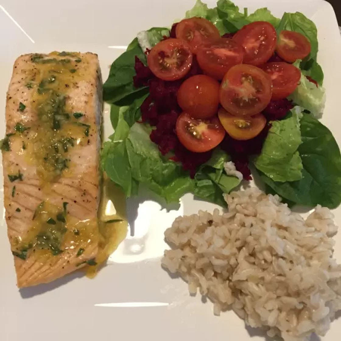 Filete de Pescado con Salsa de Cítricos con Jengibre