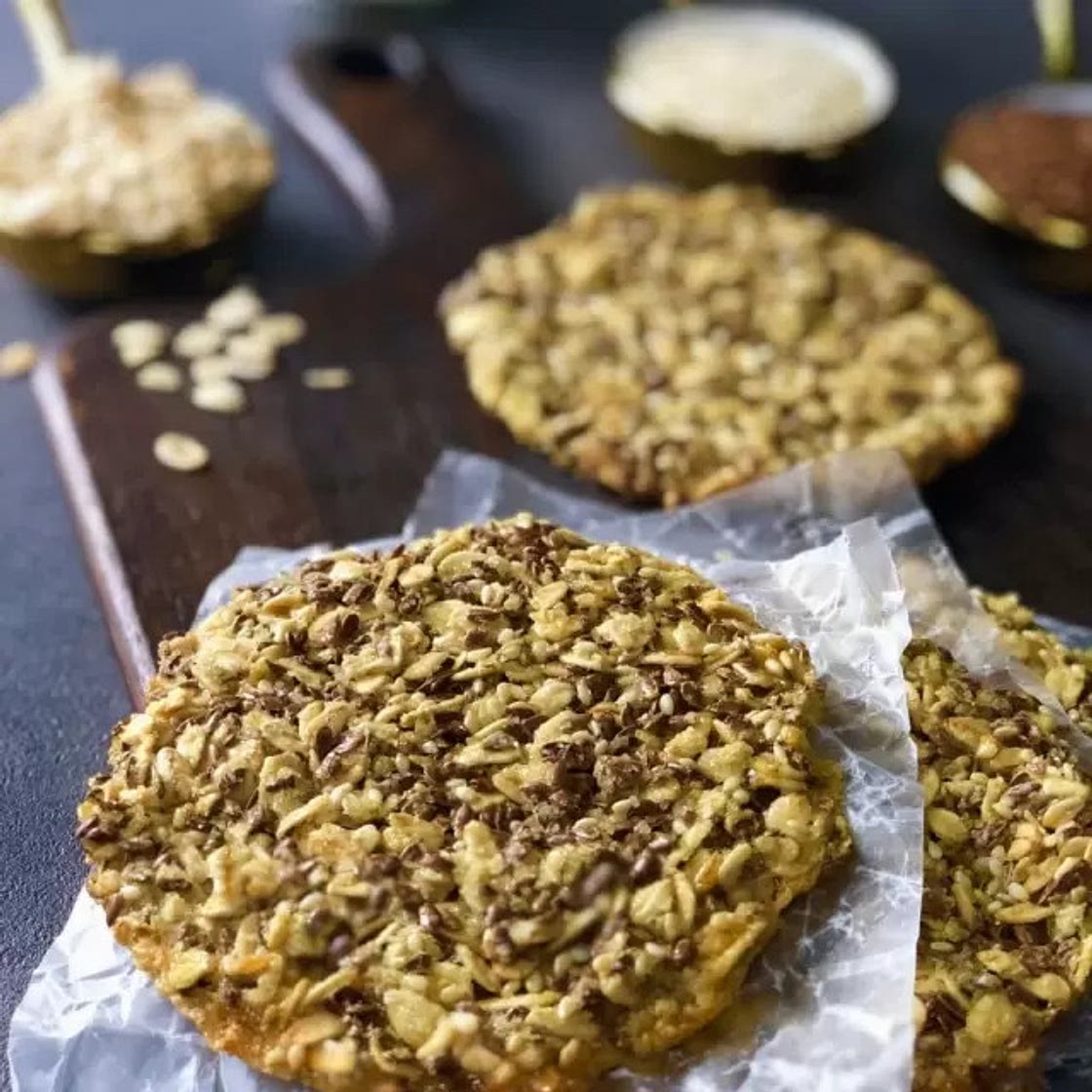 Galletas de Avena, Linaza y Ajonjolí
