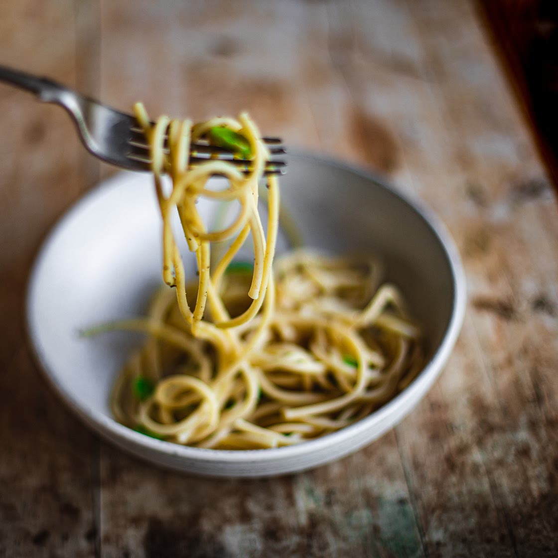 Broad Bean Spaghetti