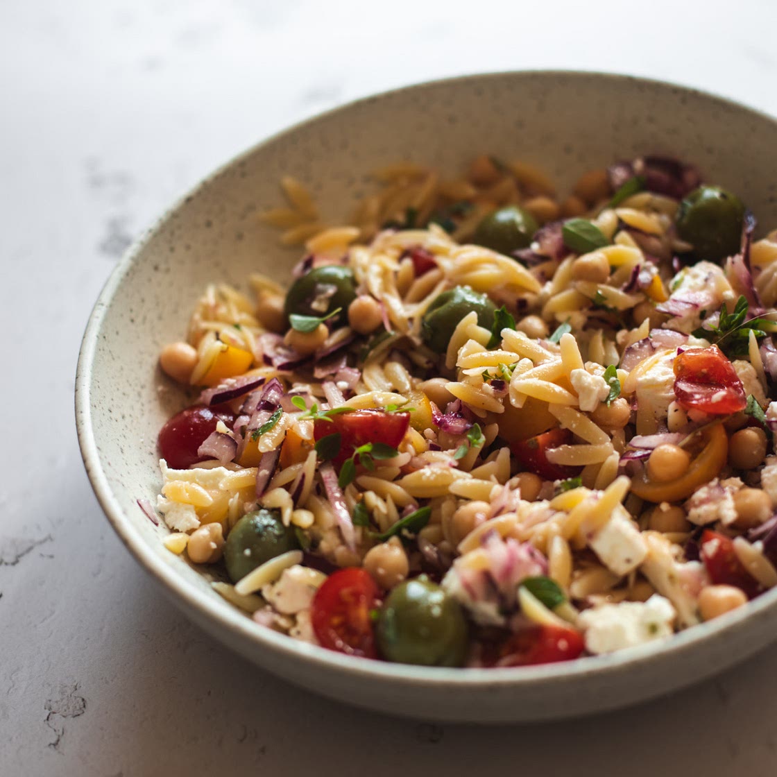 Orzo, Chickpea & Feta Salad