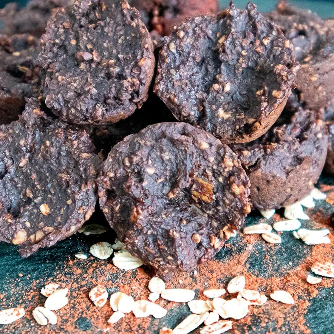 Healthy Chocolate Banana Blender Two-Bite Brownies (Gluten Free)