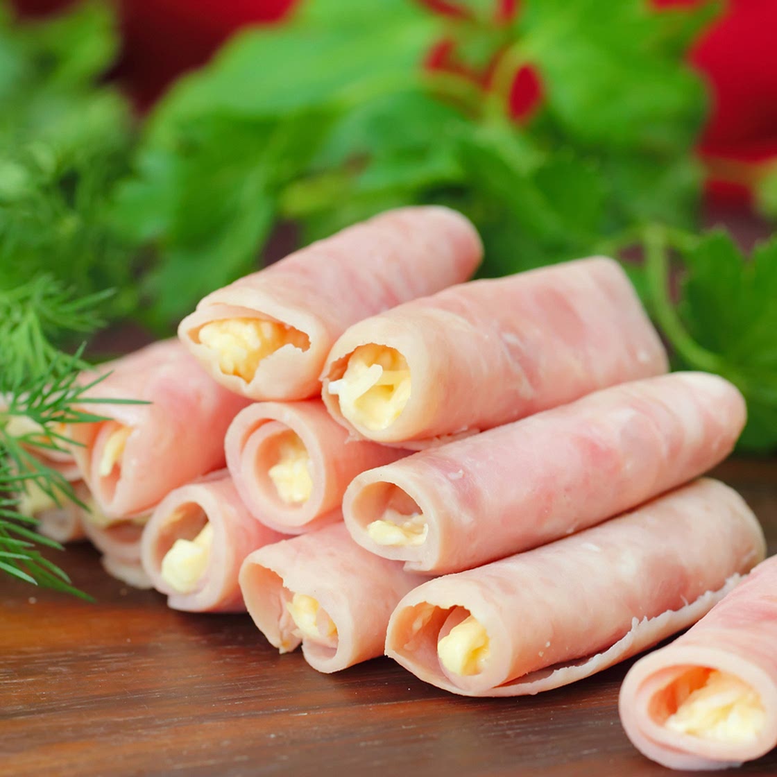 Rollitos de pavo y queso