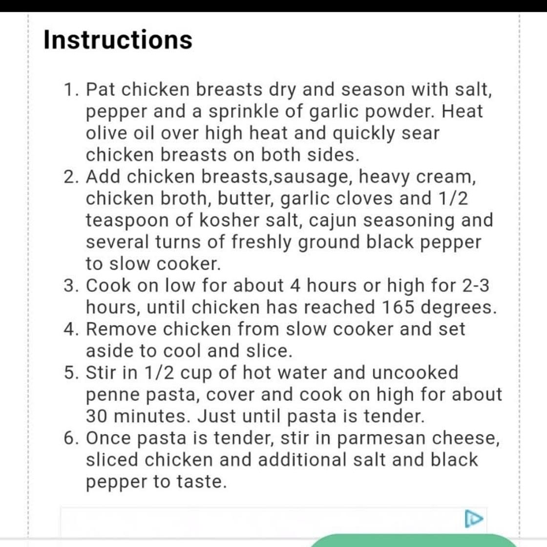 Slow Cooker Cajun Chicken Alfredo