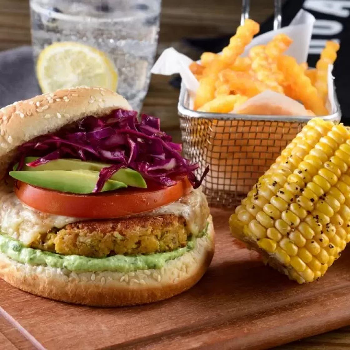 Hamburguesa Vegetariana con Bits de Coliflor y Brócoli