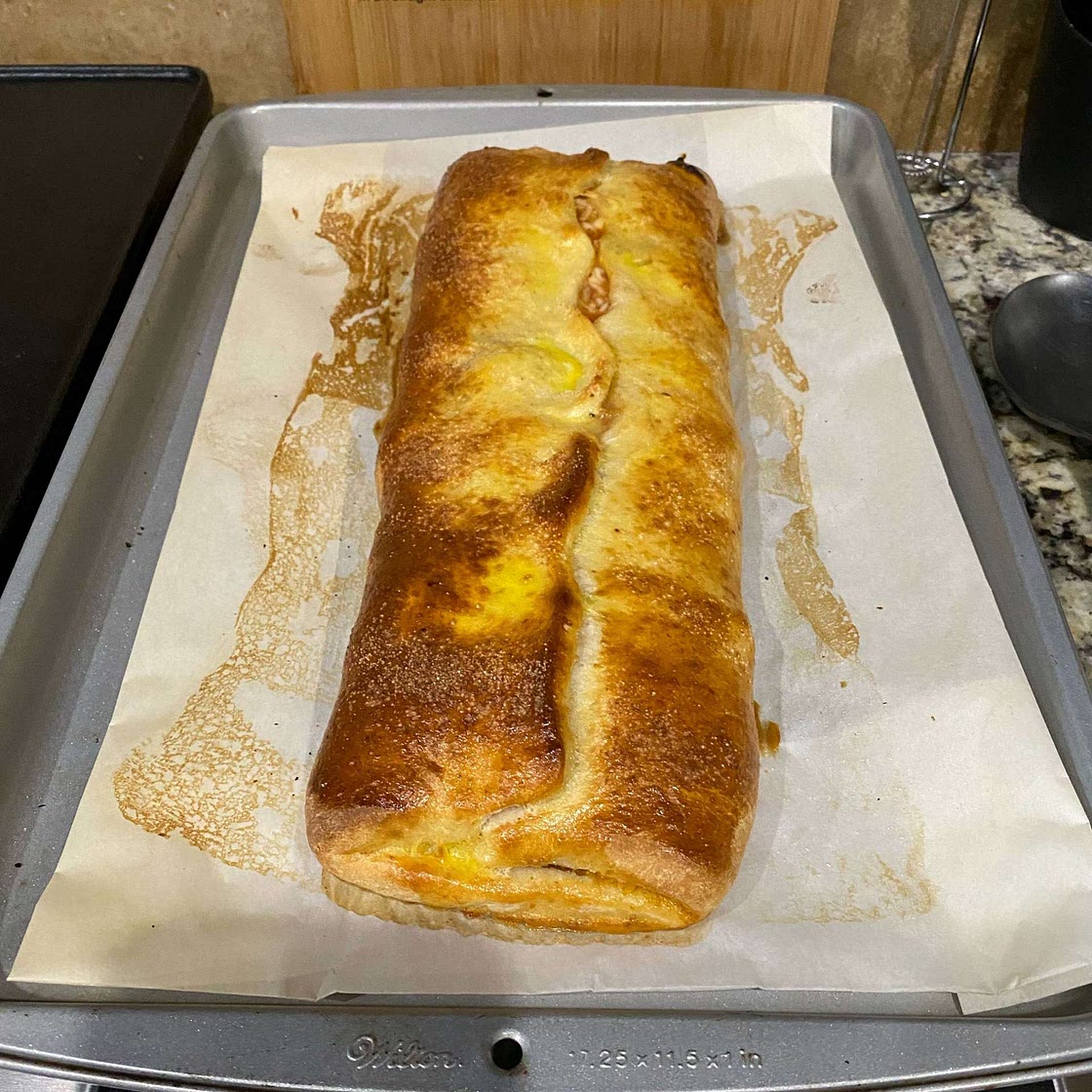 Pepperoni and Ham Stromboli