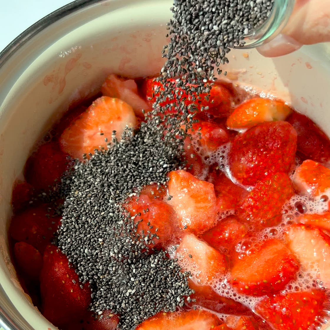 무설탕 치아씨드 딸기잼 🍓🫙✨