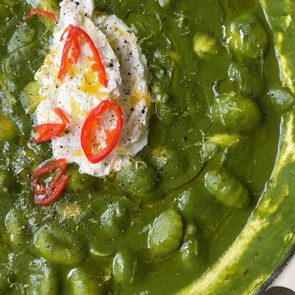 Spinach cannelloni bean gnocchi