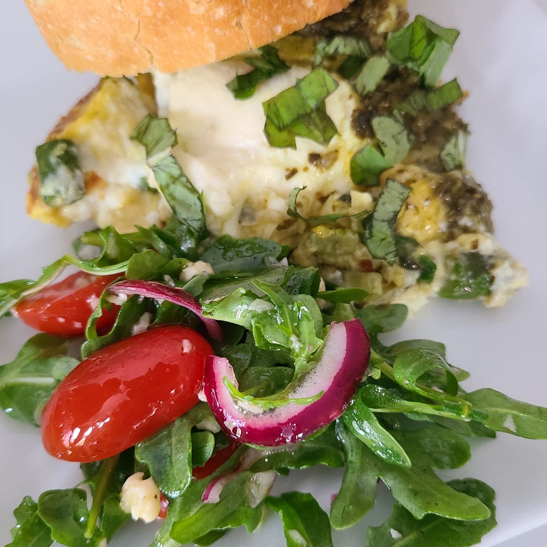 Frittata with Asparagus, Leek & Ricotta