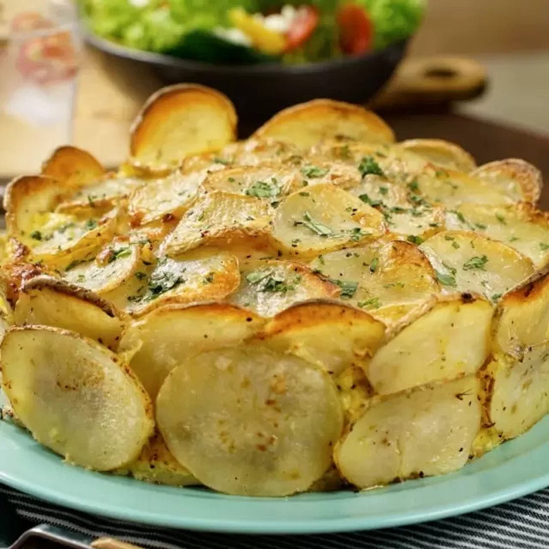 Pastel de Papa con Queso y Jamón