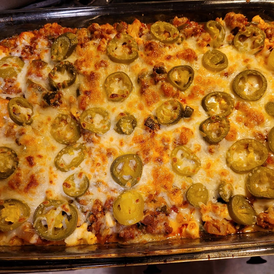 Cheesy Ground Beef & Cauliflower Casserole
