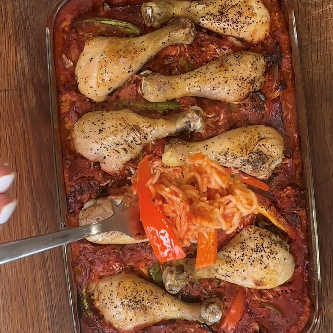 Chicken fajitas rice bake