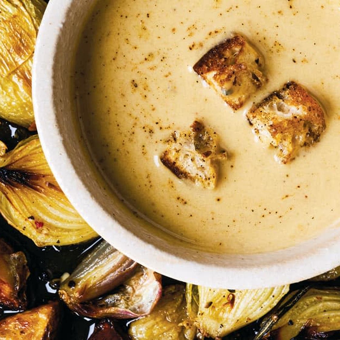 Velouté d'oignons caramélisés