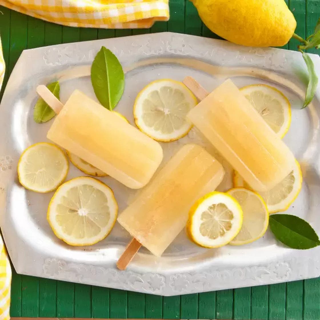 Paletas Heladas de Limón Sin Azúcar