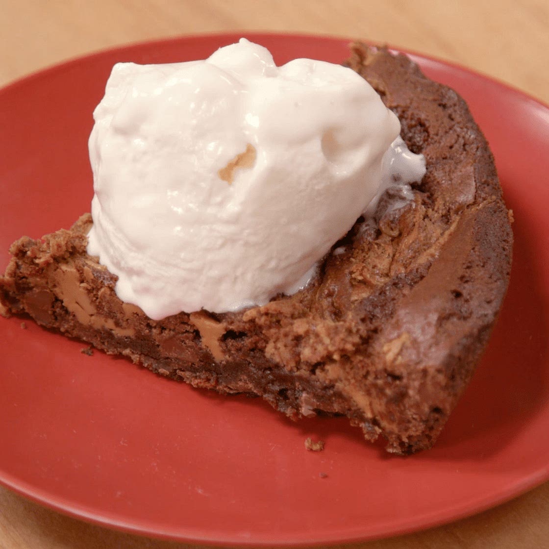 Peanut Butter Swirl Brownies & Homemade Ice Cream