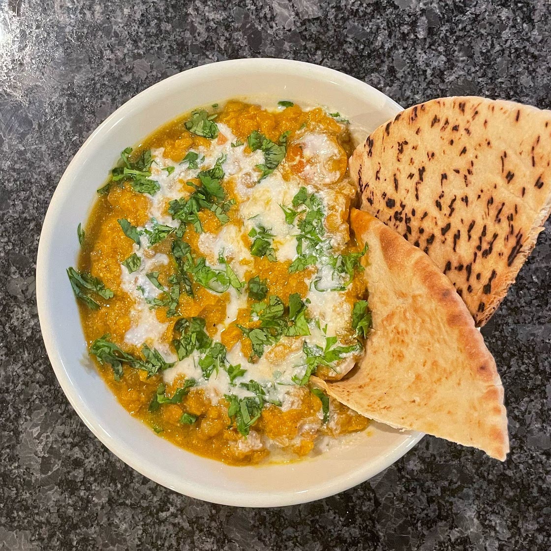Vegan Curried Pumpkin Lentil Soup