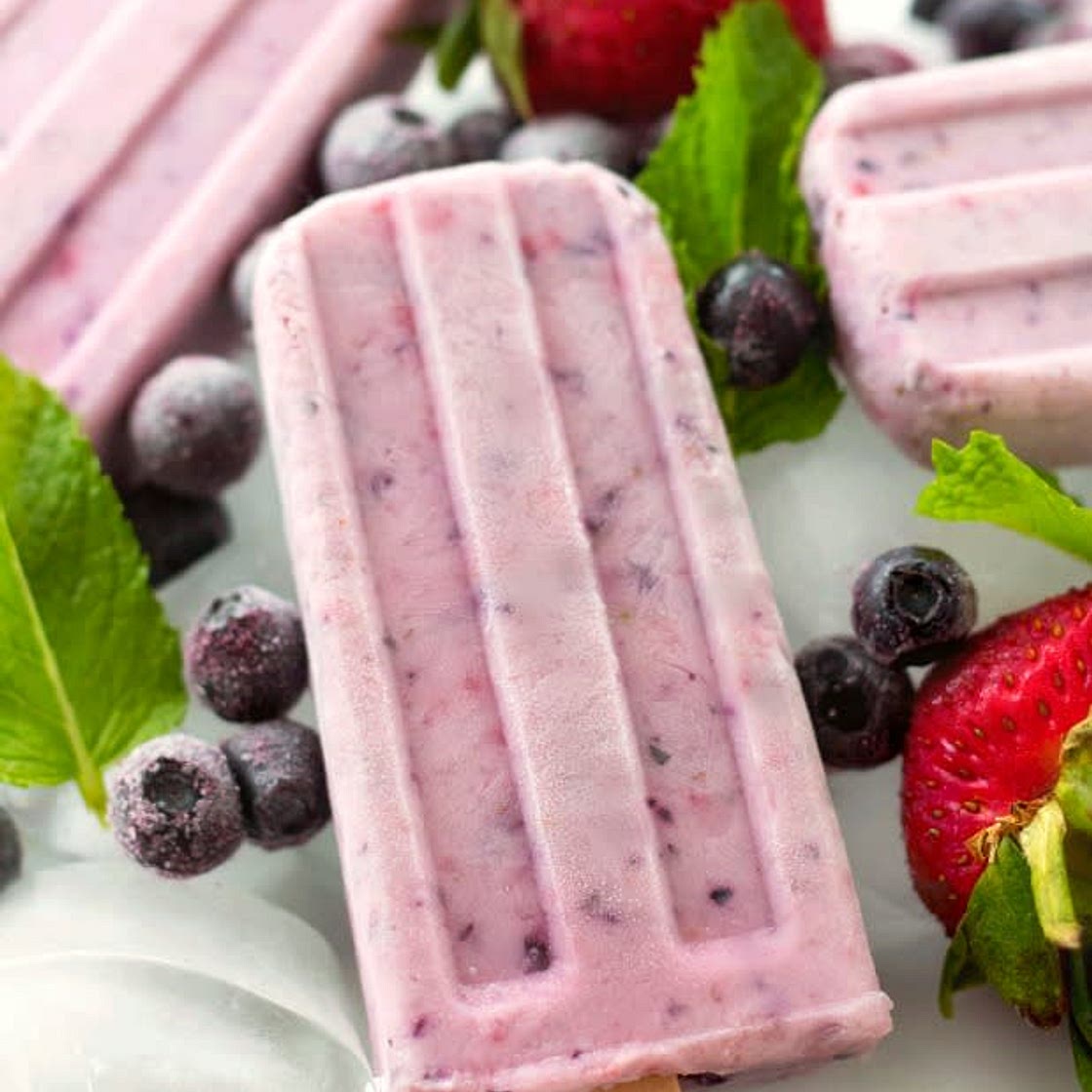 Berry Yogurt Popsicles