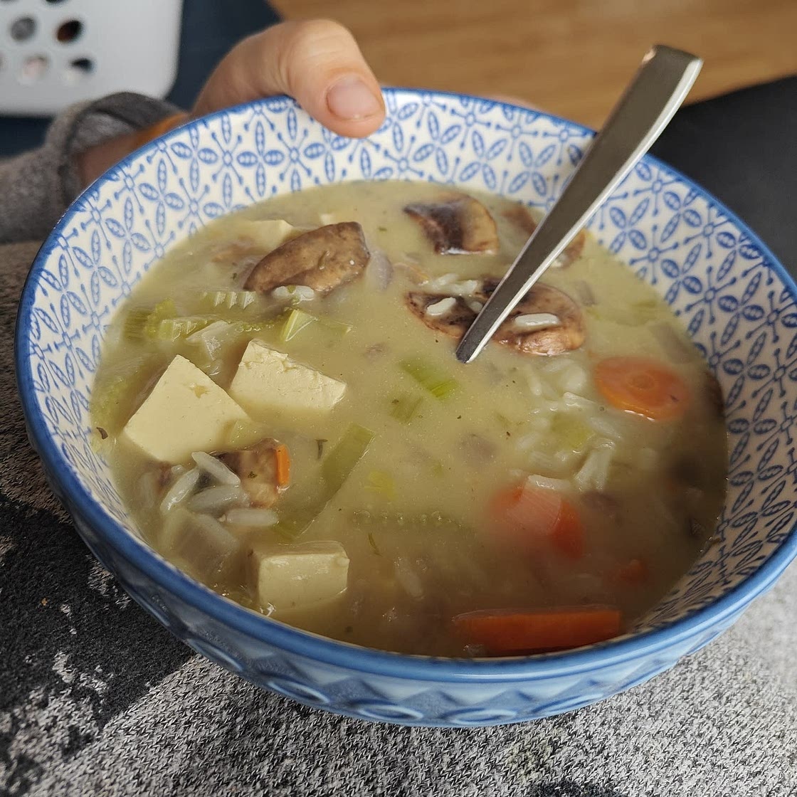 Creamy Mushroom Wild Rice Soup