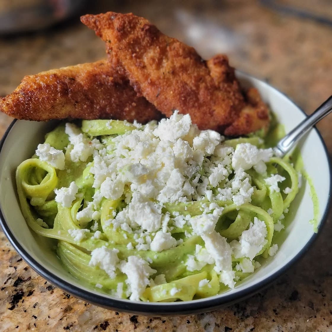 Green Mexican spaghetti