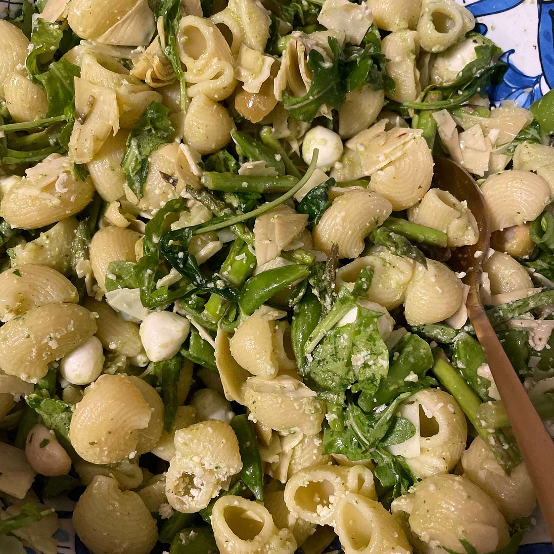 pasta salad is in the air