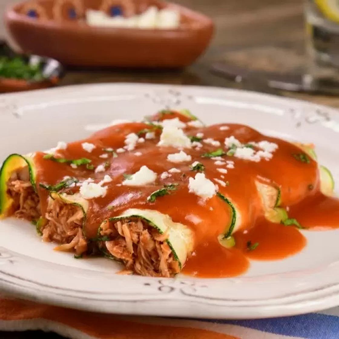 Enchiladas de Calabaza con Pollo