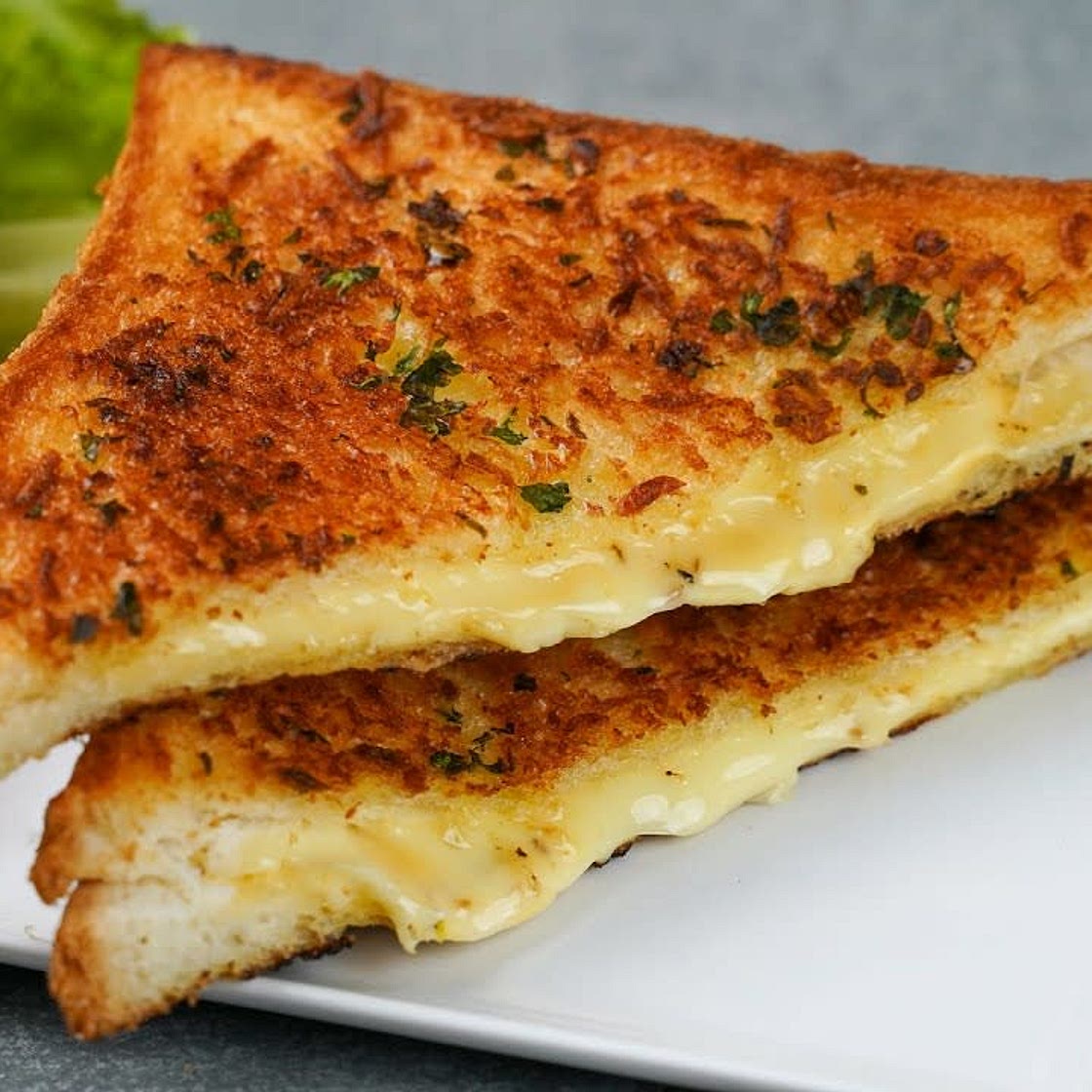 Garlic bread toast sandwich