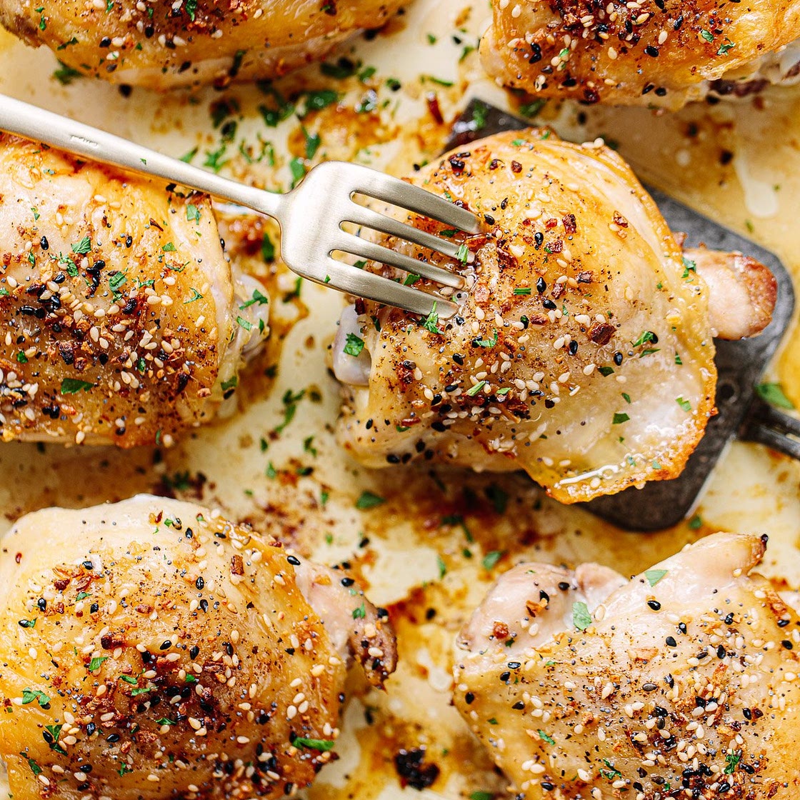Crispy Bone-In Chicken Thighs