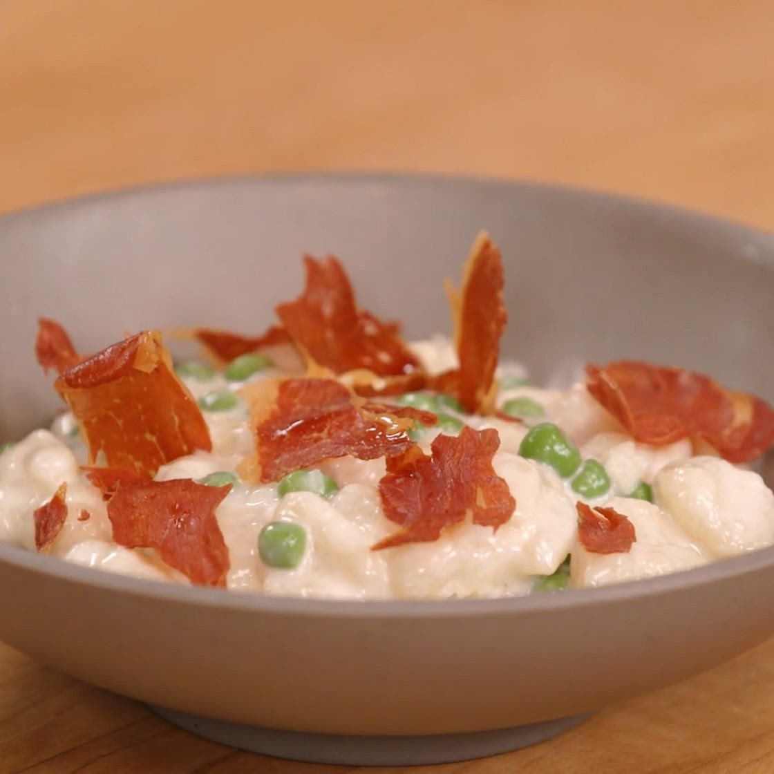 Gnocchi With Prosciutto & Peas