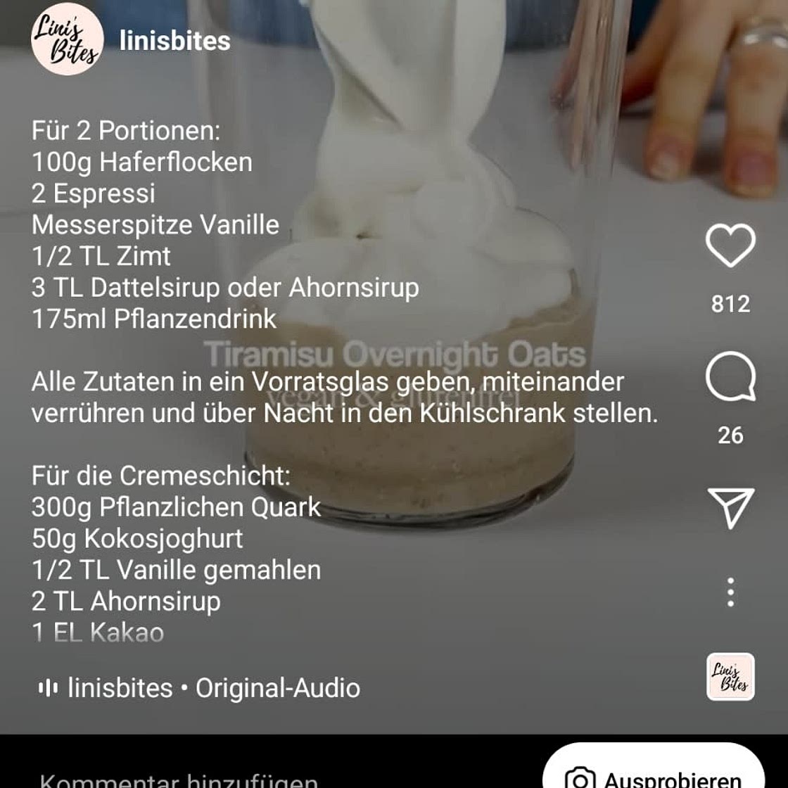 Overnight Oats Tiramisu