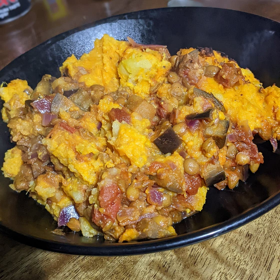 Aubergine And Lentil Shepherd's Pie