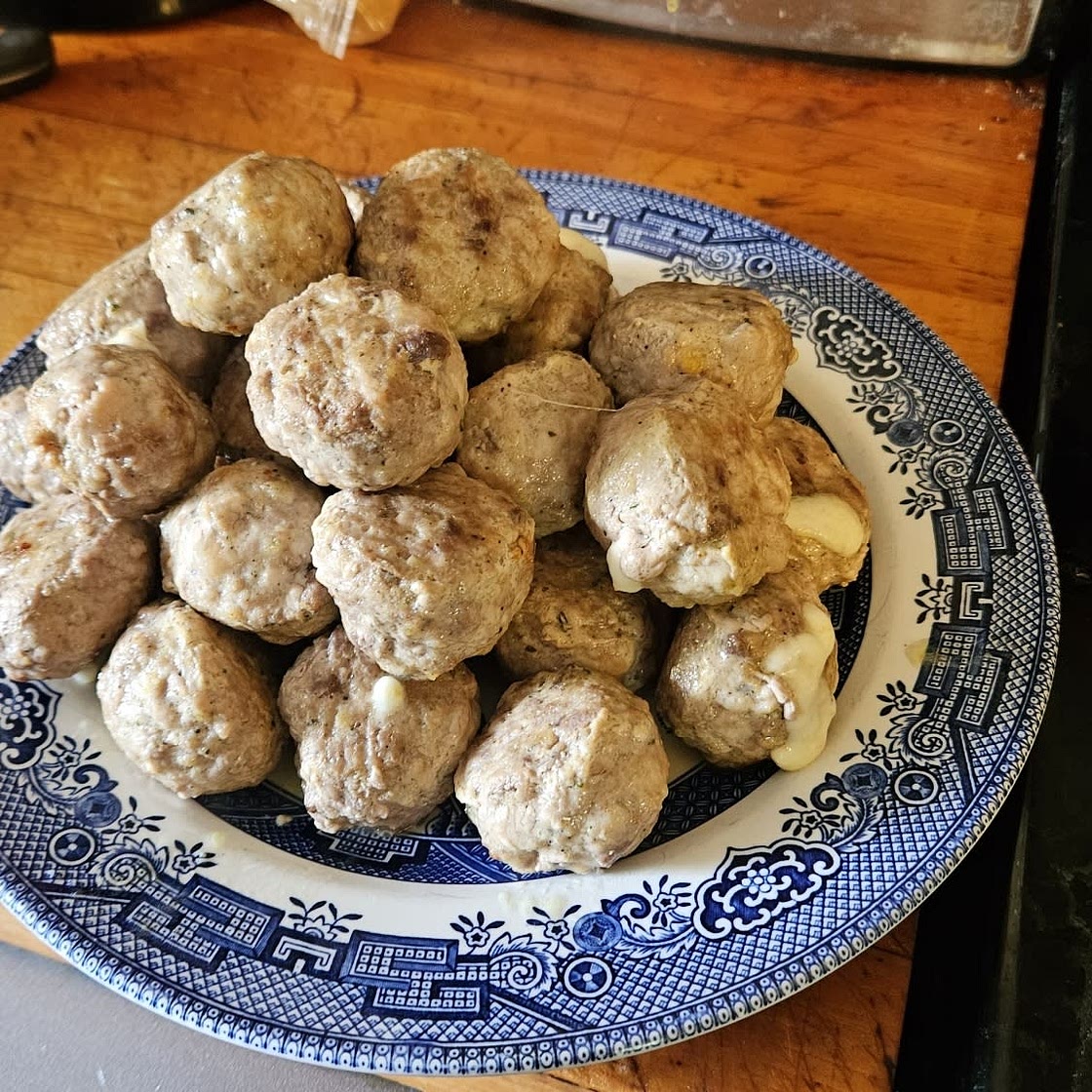 Mozzarella Stuffed Meatballs