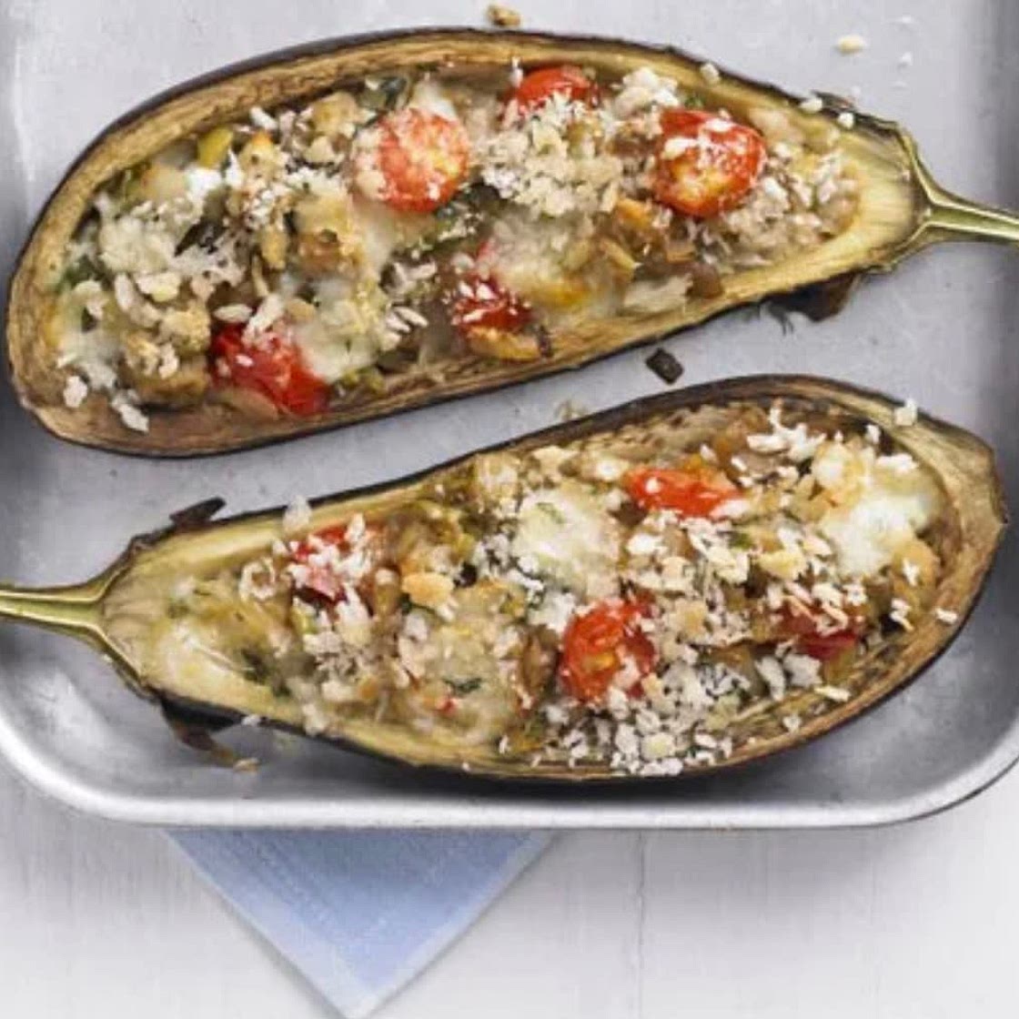 Italian style stuffed aubergines 