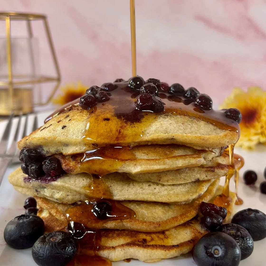 Lemon Lavender Buckwheat Pancakes (Gluten Free!)