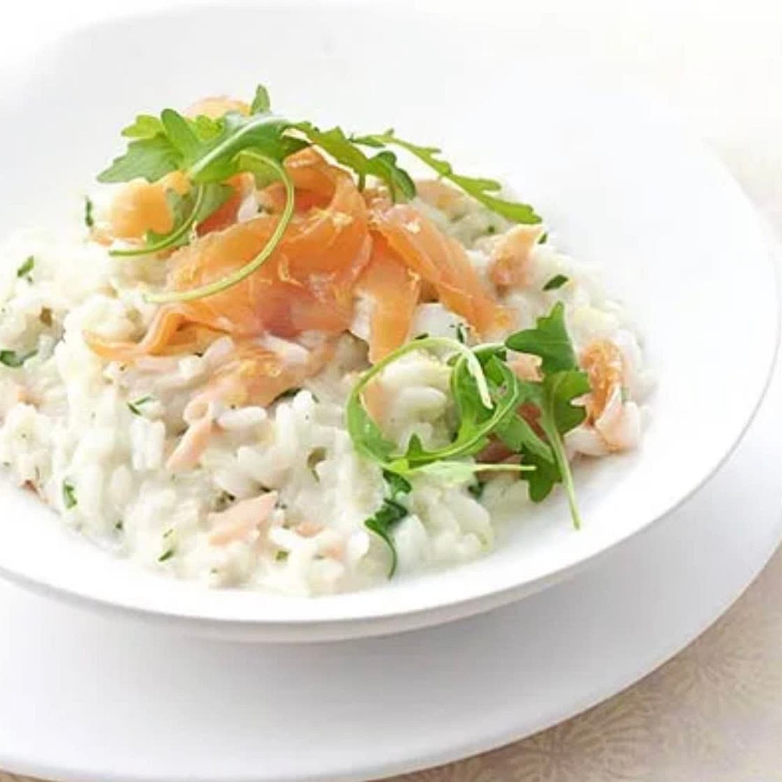 Smoked salmon and lemon risotto